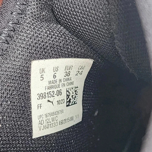 PUMA Big Boys Sz 6 Running Shoes White/Black Comfort Memory Foam 398152-06 - Picture 8 of 9